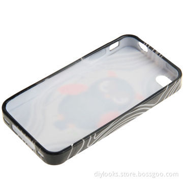 Fashionable Selling Owl Pattern Shimmering Powder TPU Protective Case for iPhone 4/4S, OEM Orders Ok